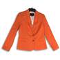 NWT Banana Republic Womens Orange Notch Lapel Long Sleeve Two Button Blazer Sz 6 image number 1