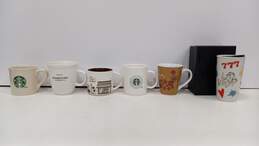 Starbucks The First Coffee Store Pike Place Storefront Soft  Touch Ceramic Travel Mug, 12 oz: Coffee Cups & Mugs
