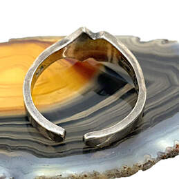 Designer Silpada 925 Sterling Silver Crystal Cut Stone Adjustable Band Ring alternative image