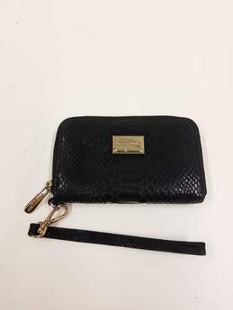 Michael Kors Black Leather Zip Wallet