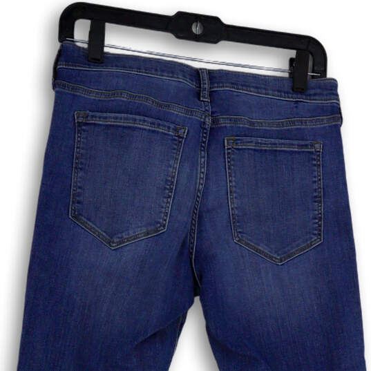 Womens Blue Medium Wash Stretch Denim Skinny Leg Jeans Size 27/4 image number 4
