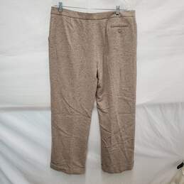 NWT Laura Ashley WM's 100% Polyester & Silk Blend Oatmeal Mull Tweed Trousers Size 14 x 28 alternative image