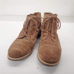 Diba Brown Suede Lace Up Ankle Boots Women's Size 9M alternative image