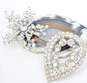 Vintage Icy Clear Rhinestone Necklace Bracelet & Statement Brooches & Earrings image number 5