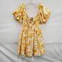 NWT Abercrombie & Fitch Puff Sleeve Yellow Cotton Knee Length Dress Size XL image number 2