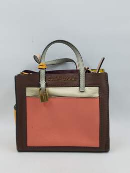 Authentic Marc Jacobs Brown Colorblock Mini Tote Bag