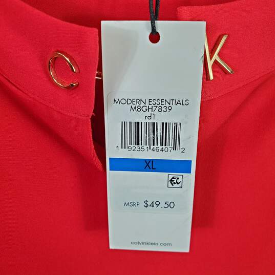 Calvin Klein Women Red Tank Blouse XL NWT image number 5