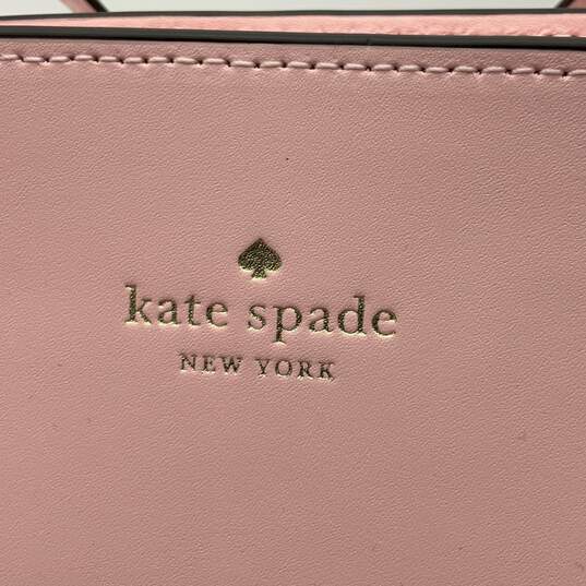 NWT Kate Spade Womens Schuyler WKR00545 Pink Leather Charm Zip Tote Bag Purse image number 5
