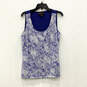 Womens Blue Sequin Sleeveless Scoop Neck Pullover Blouse Top Size Medium image number 1