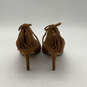 Womens Brown Suede Pointed Toe Slip-On Stiletto Pump Heels Size 7 M image number 4