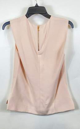 Ted Baker Womens Pink Sleeveless V-Neck Back Zipper Blouse Top Size 1 alternative image