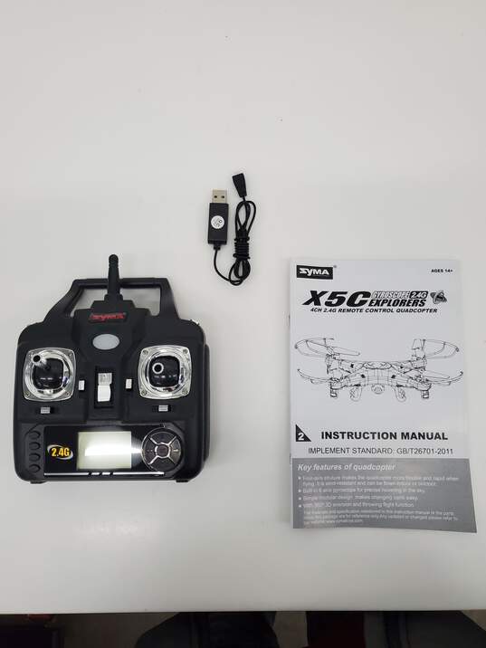 Syma X5c Explorers 360 deg. 4CH RC Quadcopter Drone Remote Control untested image number 2