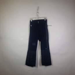 Womens Regular Fit Flat Front Stretch Ankle Zip Snow Pants Size 30