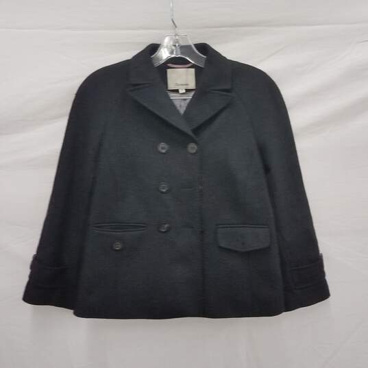 Faconnable WM's Double Breast Button Black Wool & Nylon Blended Jacket  Size 38 image number 1