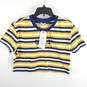 Guess Women Yellow Striped Cropped T Shirt XS NWT image number 1