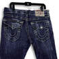 Womens Blue White Denim Medium Wash Stretch Pockets Skinny Jeans Size 34 image number 4