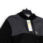 NWT Mens Black Gray Colorblock Long Sleeve Pullover Hoodie Size Medium image number 3