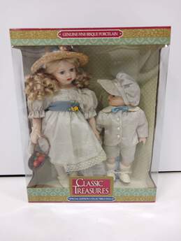 Classic Treasures Porcelain Dolls 2pc Set