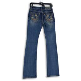 NWT Womens Blue Denim Medium Wash 5-Pocket Design Straight Leg Jeans Size 25 alternative image