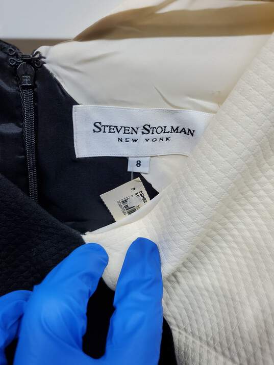 Vintage Steven Stolman Cotton Blend Quilted Dress Size 8 image number 3