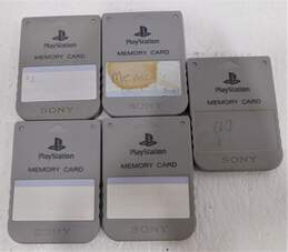 5 Count PS1 Memory Card Lot