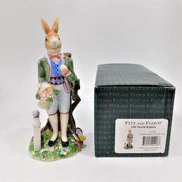 Vintage Fitz and Floyd Old World Rabbit Candlestick Holder Gentleman Bunny