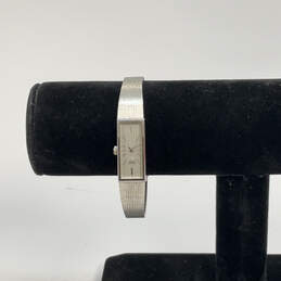 Designer Seiko Silver-Tone Rectangular Dial Chain Strap Analog Wristwatch