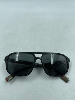 Burberry Aviator Check Black Sunglasses