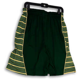 Womens Green Gold Striped Elastic Waist Pull-On Athletic Shorts Size 12 alternative image