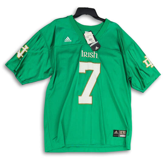 NWT Mens Green Notre Dame Fighting Irish #7 NCAA Football Jersey Size Large image number 1