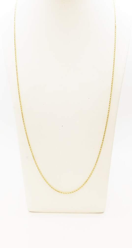 Elegant 14k Yellow Gold Rope Chain Necklace 8.6g image number 1