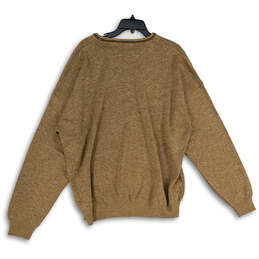 Mens Beige Knitted Long Sleeve Crew Neck Pullover Sweater Size XXL alternative image