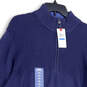 NWT Mens Blue Tight-Knit 1/4 Zip Mock Neck Long Sleeve Pullover Sweater XL image number 3