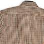NWT Chaps Mens Brown Orange Plaid Spread Collar Short Sleeve Button-Up Shirt XXL image number 4
