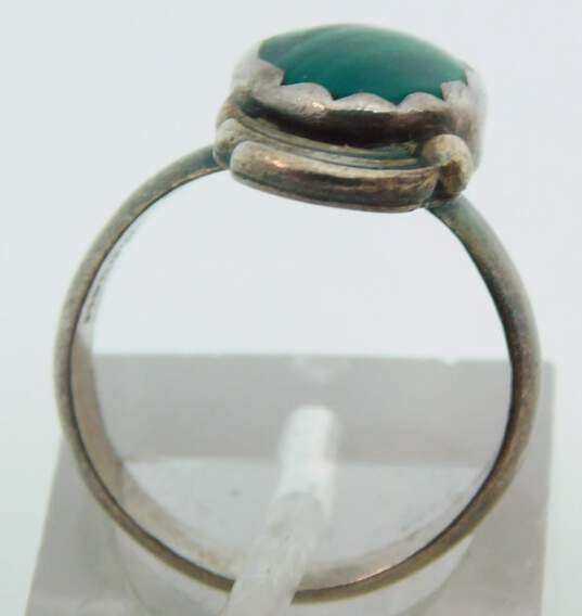 Morningstar Artisan 925 Sterling Silver Malachite Ring 2.9g image number 2
