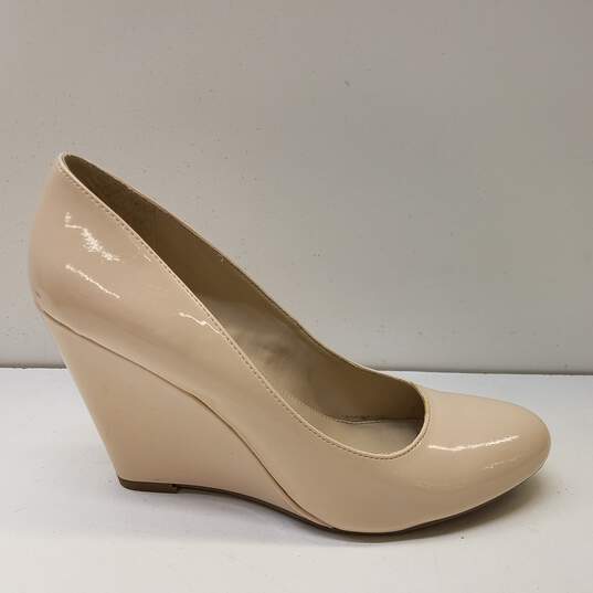 Banana Republic Patent Leather Wedge Heels Nude 8.5 image number 2