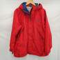 Patagonia MN's 100% Nylon & Polyester Red Insulated Hooded Windbreaker Size M image number 1