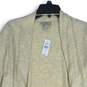 NWT LOFT Womens Beige Long Sleeve Open Front Cardigan Sweater Size Medium image number 3