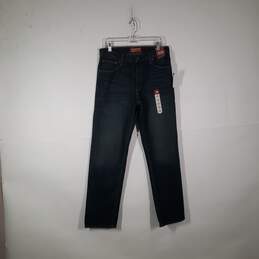 NWT Mens Relaxed Fit 5 Pockets Design Denim Straight Leg Jeans Size 32X34