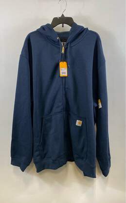Carhartt Blue Zip Sweatshirt - Size 4XL