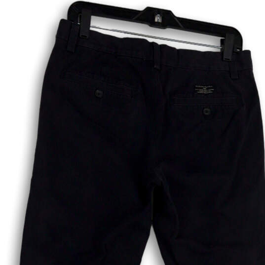 Womens Blue Flat Front Slash Pockets Straight Leg Chino Pants Size 30/32 image number 4