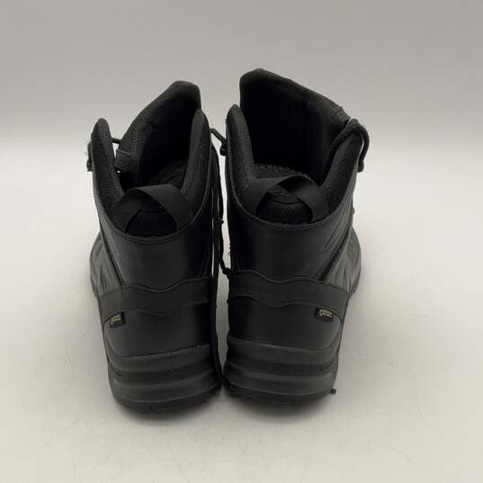Unisex Black Eagle Black Leather Lace-Up Tactical Ankle Combat Boots Sz M11 W12 image number 2