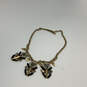 Designer J. Crew Gold-Tone Crystal Cut Stone Classic Statement Necklace image number 3