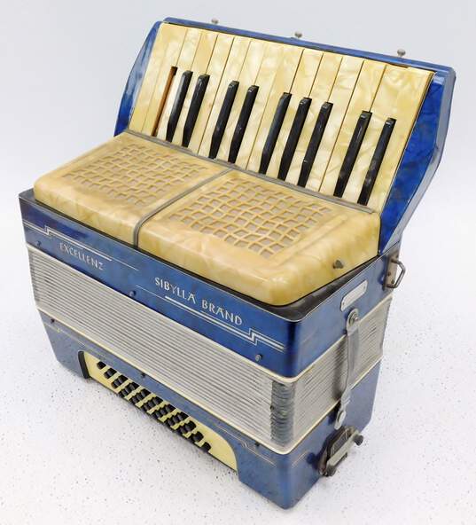 VNTG Sibylla Excellenz 25 Key/40 Button Blue Piano Accordion (P&R) image number 1