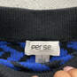 Womens Blue Black Knitted Stretch Pull On Straight And Pencil Skirt Size L image number 3