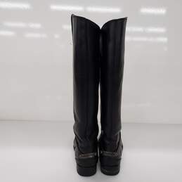 Frye Lindsay  Plate Boots in Black Leather Women's Boots Size 6B
