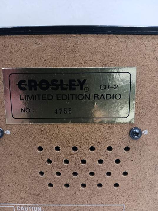 Vintage Crosley CR-2 Black AM/FM Radio w/Cassette Player image number 4
