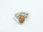 Artisan 925 Sunstone Cabochon Ring & Garnet Drop & Ball Post Earrings image number 4
