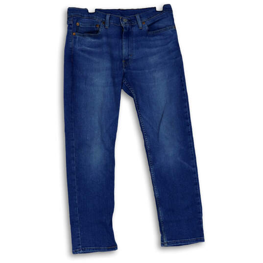 Mens 511 Blue Medium Wash Stretch Pockets Denim Straight Leg Jeans Size 32 image number 1
