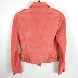 MNG  Women Coral Suede Leather Jacket XXS alternative image